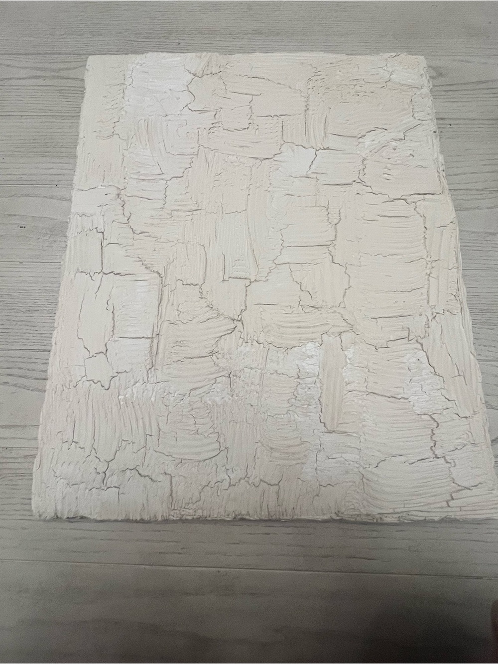 Honorable Citizens Abstract Textured Wall Art “White Waves” - 20”x16”